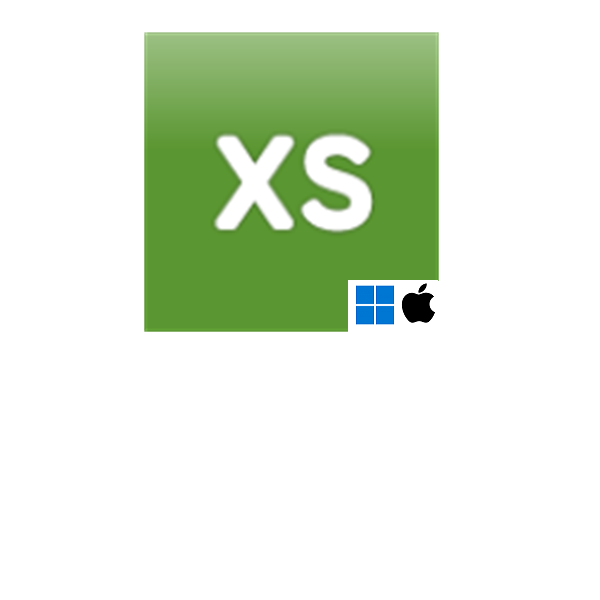 Kuva XS-korttiohjelmisto – tuonti-/vientitoiminnoilla. SOFT-XS