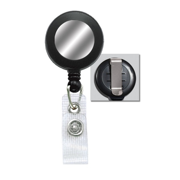 Kuva Black badge reel with belt clip, strap and silver sticker. 60270175 (DE,SE,NO,FI,RO,PL)