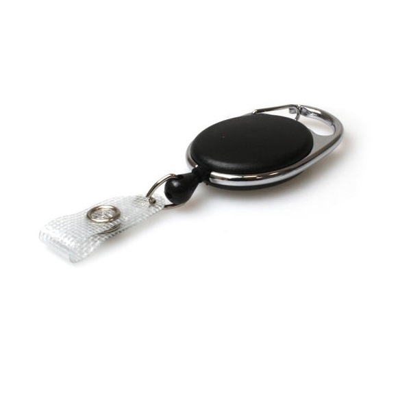 Kuva Black carabiner ID badge reel with reinforced strap. 60270173 (DE,SE,NO,FI,RO,PL)