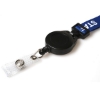 Picture of Black badge reel for lanyard with strap. 60270209