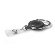 Kuva Black translucent carabiner badge reel with reinforced strap. 60270140 (DE,SE,NO,FI,RO,PL)