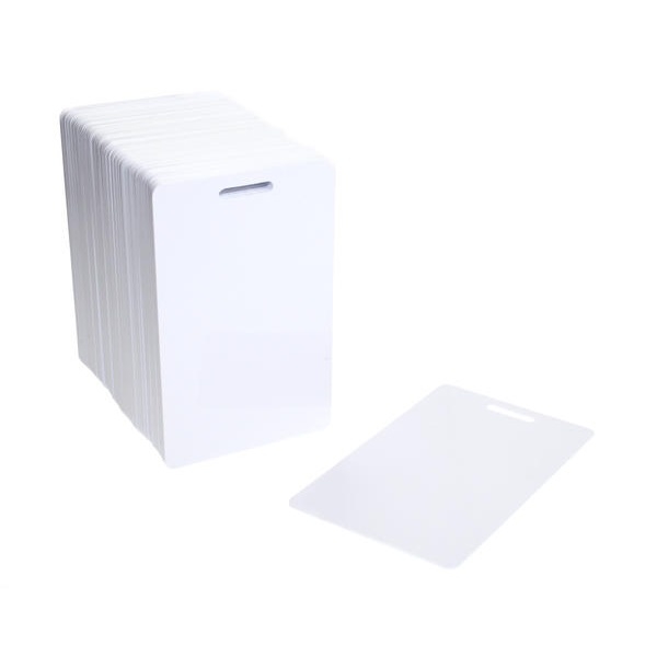 Kuva Blank white cards with slot punched portrait. 70102025 (DE,SE,NO,FI,RO,PL)