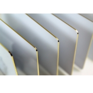 Kuva Blank white cards with gold egde - CR80. 70102028GE (DE,SE,NO,FI,RO,PL)