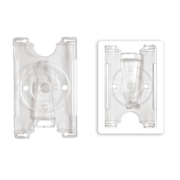 Kuva Cardholder/carrying case plastic frosted open-face with rotating (2-way) clip (horizontal/landscape)(vertical/portrait). 60270189 (DE,SE,NO,FI,RO,PL)