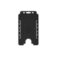 Picture of 2 sided/2 cards Bio Cardholder/carrying open face plastic black (vertical/portrait). 60270491