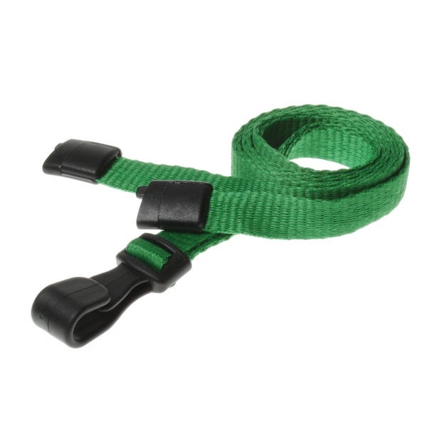 Kuva Green lanyard / Keyhanger 10 mm with plastic J clip - 100% polyester. 60270546 (DE,SE,NO,FI,RO,PL)