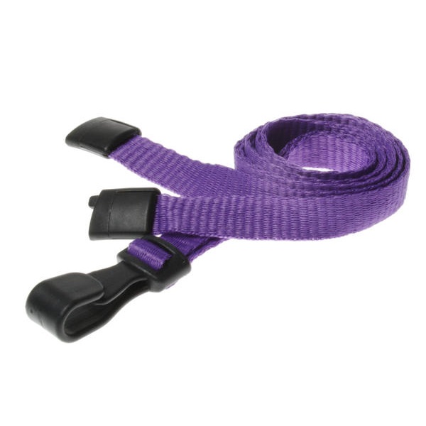 Picture of Purple lanyard / Keyhanger 10 mm with plastic J clip - 100% polyester. 60270544