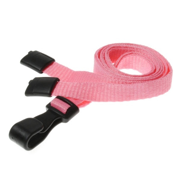 Kuva Pink lanyard / Keyhanger 10 mm with plastic J clip - 100% polyester. 60270549 (DE,SE,NO,FI,RO,PL)