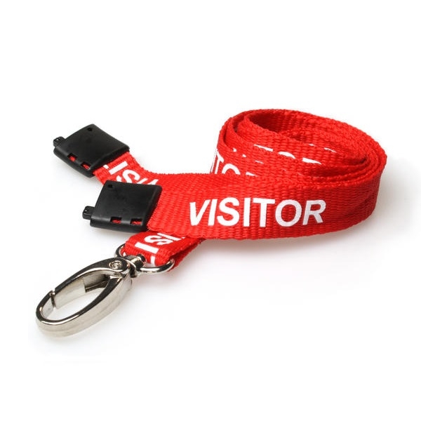 Kuva Visitor red lanyard / Keyhanger 15 mm with metal lobster clip. 60270587 (DE,SE,NO,FI,RO,PL)