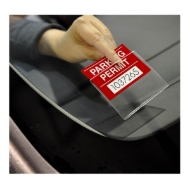 Kuva Windscreen car park pass holder soft plastic for CR80 card (89x54 mm inner size). Clear adhesive front panel. 60270172 (DE,SE,NO,FI,RO,PL)