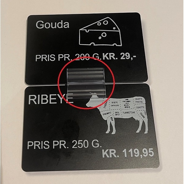 Kuva H gripper sign holder / Price sign holder for larger signs. 60270210 (DE,SE,NO,FI,RO,PL)