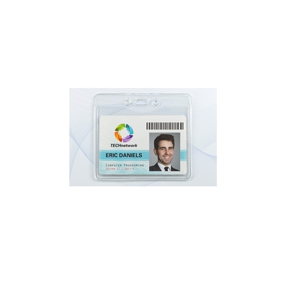 Picture of 86x60 mm Cardholder / carrying case soft plastic clear front frosted/mat rear(horizontal / landscape). 60270370vud