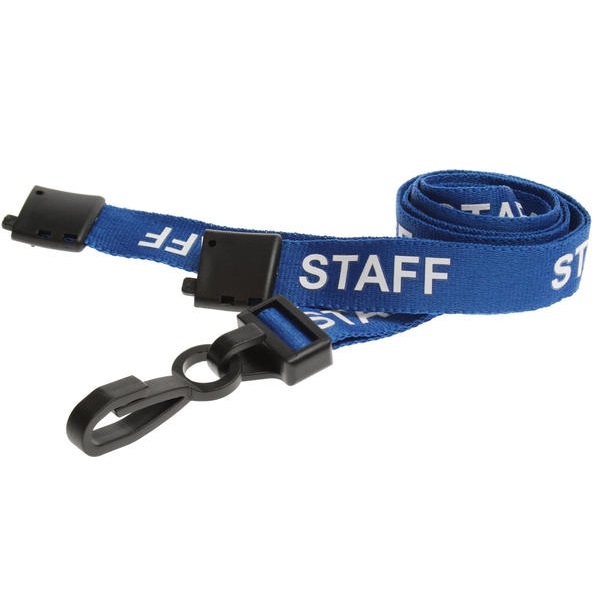 Kuva Staff blue lanyard / keyhanger 15 mm with plastic J clip. 60270588 (DE,SE,NO,FI,RO,PL)