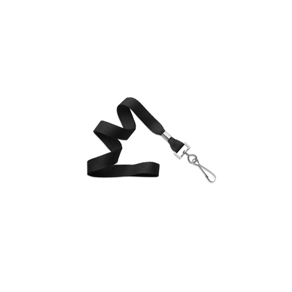 Kuva Black lanyard / keyhanger 16 mm with Metal J-Clip. 60270581_1 (DE,SE,NO,FI,RO,PL)