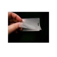 Kuva Luggage tag blank/clear 250 micron/my laminating pouch 64 x 106 mm with oval slot hot lamination 100 pieces. 60270015 (DE,SE,NO,FI,RO,PL)