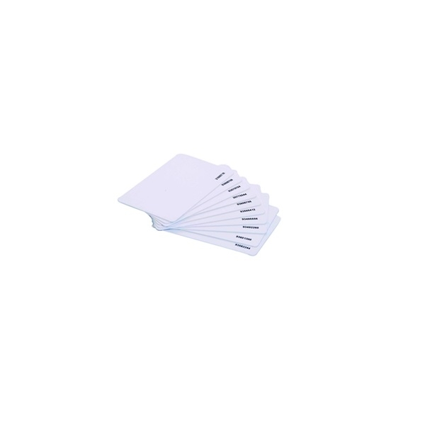 Kuva Plastic card 13.56 MHz chip with 1KB with black number glossy non-contact white plastic cards - CR80. 70102030XX (DE,SE,NO,FI,RO,PL)