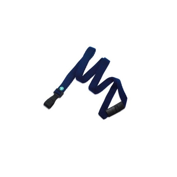 Kuva Blue bamboo lanyard / keyhanger 10 mm with plastic J clip  - environmentally friendly. 60270528 (DE,SE,NO,FI,RO,PL)