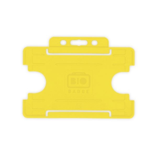 Picture of Bio badge Cardholder/carrying face open plastic yellow (horizontal/landscape). 60270457