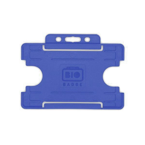 Picture of Bio badge Cardholder/carrying face open plastic blue (horizontal/landscape). 60270458