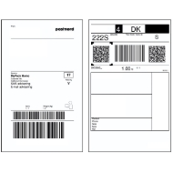 Picture of White Zebra 12-Pack Label DT 4X6 (102x152 mm) 475/ROLL PE DQP 3000. 800264-605