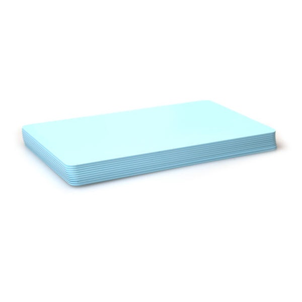 Picture of Blank light blue cards - CR80 (LIGHT BLUE CORE). 70102085