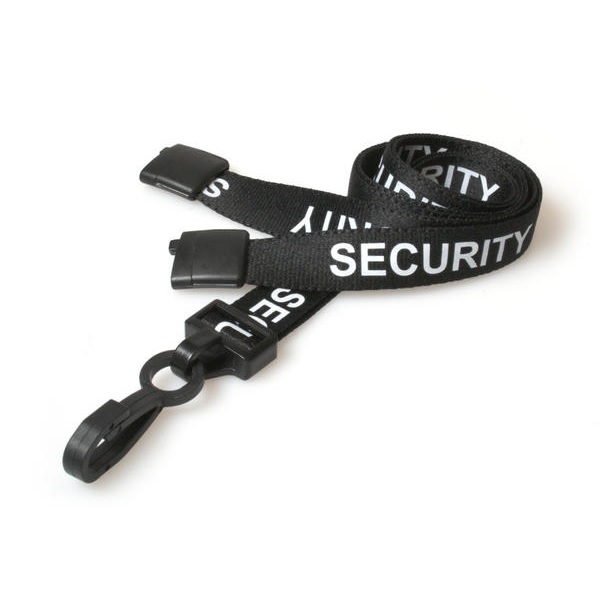 Kuva Security black lanyard / Keyhanger 15 mm with plastic J clip. 60270584 (DE,SE,NO,FI,RO,PL)