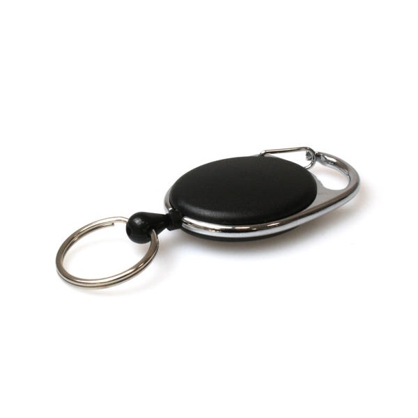 Kuva Black carabiner ID badge reel with key ring. 60270194 (DE,SE,NO,FI,RO,PL)