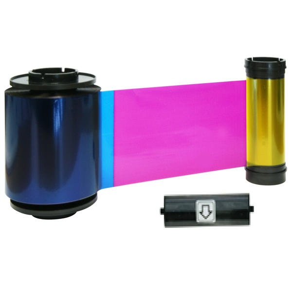Picture of Smart-81 4 color ribbon/dye film (YMCK) and retransfer film - 500 print. Smart 55653547 / 653547.