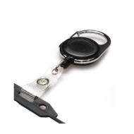 Kuva Black translucent carabiner badge reel with reinforced strap. 60270140 (DE,SE,NO,FI,RO,PL)