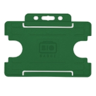 Picture of Bio badge Cardholder/carrying face open plastic green (horizontal/landscape). 60270456