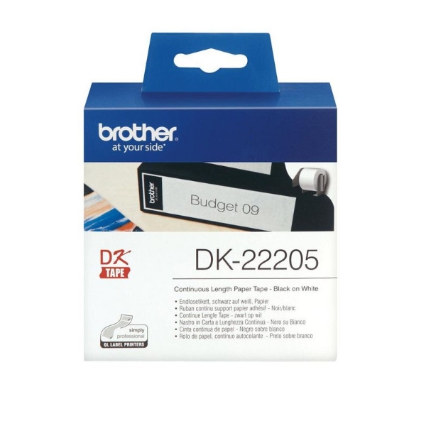 Kuva Brother Label Roll Continuous Paper DK22205 62mm. BRDK22205 (DE,SE,NO,FI,RO,PL)