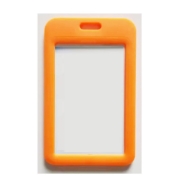 Kuva Orange 86x54 mm Card holder / carrying case hard plastic / Badge holder. Clear on both sides (vertical / portrait). 60270343 (DE,SE,NO,FI,RO,PL)
