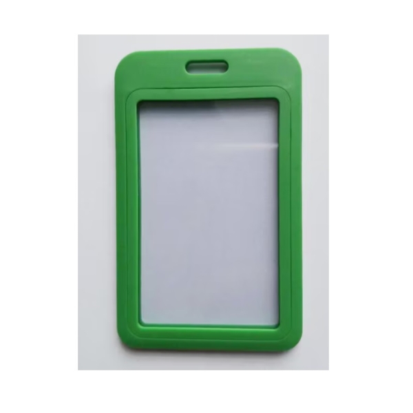 Kuva Green 86x54 mm Card holder / carrying case hard plastic / Badge holder. Clear on both sides (vertical / portrait). 60270346 (DE,SE,NO,FI,RO,PL)