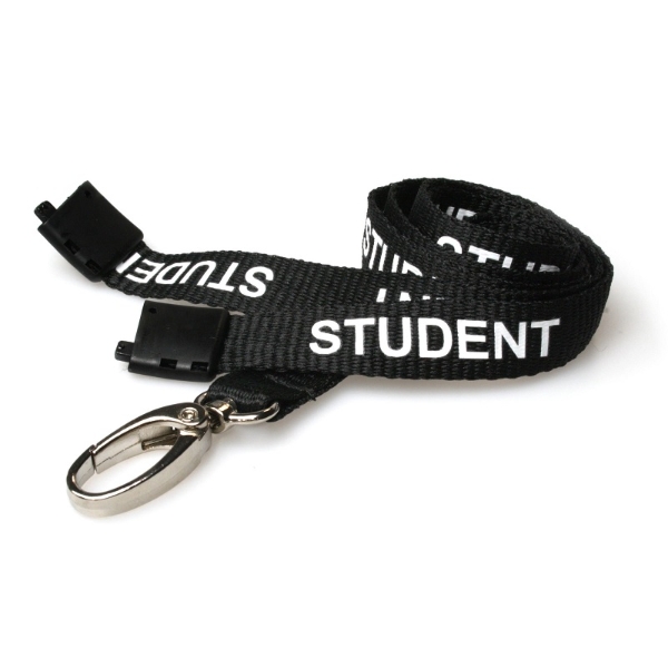 Kuva Student black lanyard / keyhanger 15 mm with metal lobster clip. 60270596 (DE,SE,NO,FI,RO,PL)