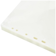 Kuva A4-kokoinen laminointitasku kansiokiinnityksellä (euro-reikä), kirkas, 75 mikronia, kuumalaminointiin, 216 x 303 mm, 100 kpl. 60270058